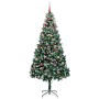 Árbol de Navidad artificial Verde 210 cm PVC y Acero y Plástico