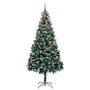 Árbol de Navidad artificial Verde 210 cm PVC y Acero y Plástico