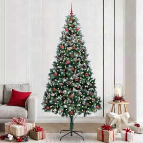 Árbol de Navidad artificial Verde 240 cm PVC y Acero y Plástico