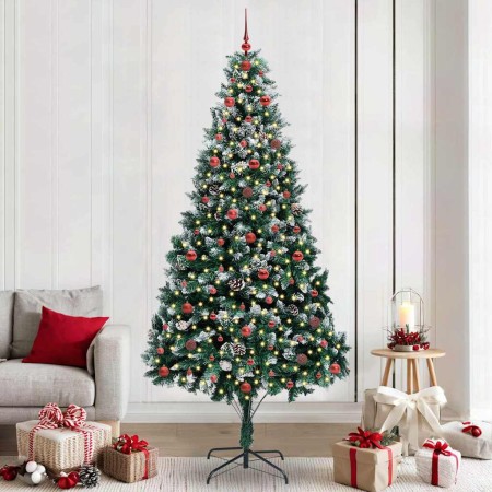 Árbol de Navidad artificial Verde 240 cm PVC y Acero y Plástico