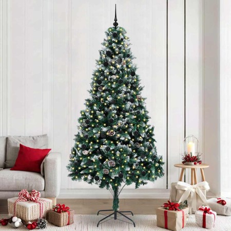 Árbol de Navidad artificial Verde 240 cm PVC y Acero y Plástico