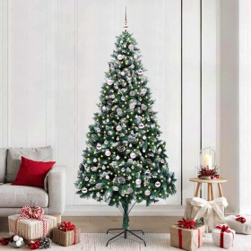 Árbol de Navidad artificial Verde 240 cm PVC y Acero y Plástico
