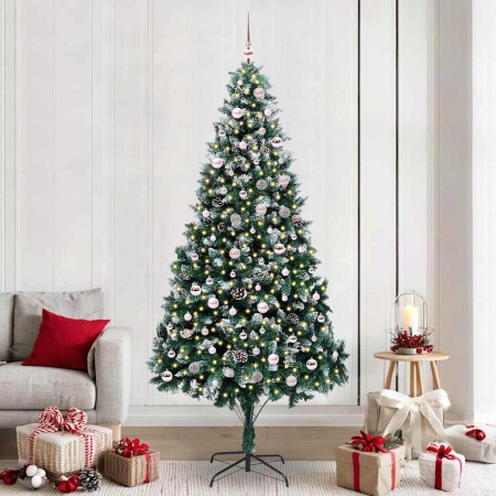 Árbol de Navidad artificial Verde 240 cm PVC y Acero y Plástico