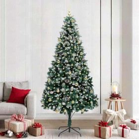 Árbol de Navidad artificial Verde 240 cm PVC y Acero y Plástico