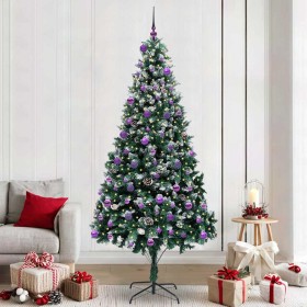 Árbol de Navidad artificial Verde 240 cm PVC y Acero y Plástico