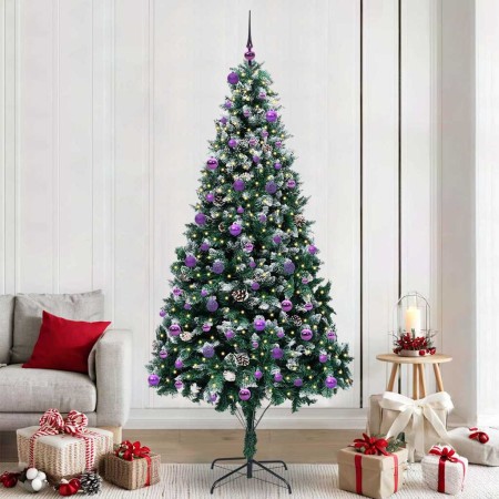 Árbol de Navidad artificial Verde 240 cm PVC y Acero y Plástico