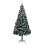 Árbol de Navidad artificial Verde 240 cm PVC y Acero y Plástico