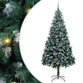 Árbol de Navidad artificial Verde 240 cm PVC y Acero y Plástico