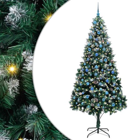Árbol de Navidad artificial Verde 240 cm PVC y Acero y Plástico