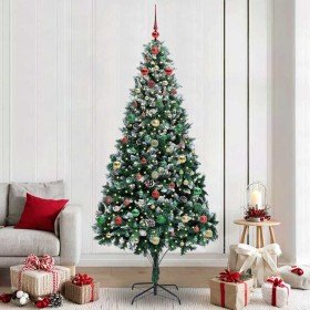 Árbol de Navidad artificial Verde 240 cm PVC y Acero y Plástico