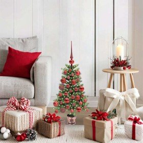 Árbol de Navidad con 150 LED con soporte Verde 65 cm PE
