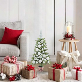 Árbol de Navidad con 150 LED con soporte Verde 65 cm PE