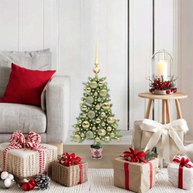 Árbol de Navidad con 150 LED con soporte Verde 65 cm PE
