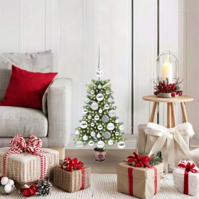 Árbol de Navidad con 150 LED con soporte Verde 65 cm PE