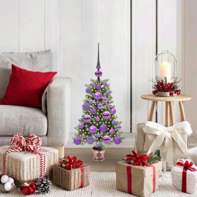 Árbol de Navidad con 150 LED con soporte Verde 65 cm PE