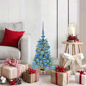 Árbol de Navidad con 150 LED con soporte Verde 65 cm PE