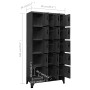 Anthrazitgrauer Stahlspind 90x40x180 cm von vidaXL, Schließfächer und Lagerschränke - Ref: Foro24-339823, Preis: 368,86 €, Ra...