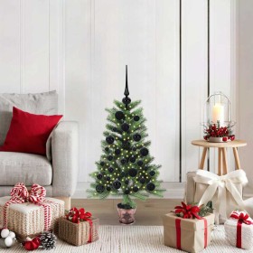 Árbol de Navidad con 150 LED con soporte Verde 90 cm PE