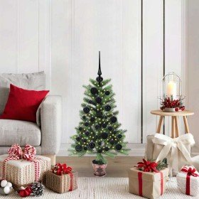 Árbol de Navidad con 150 LED con soporte Verde 90 cm PE