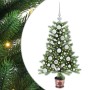 Árbol de Navidad con 150 LED con soporte Verde 90 cm PE