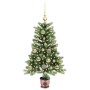 Árbol de Navidad con 150 LED con soporte Verde 90 cm PE