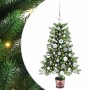 Árbol de Navidad con 150 LED con soporte Verde 90 cm PE