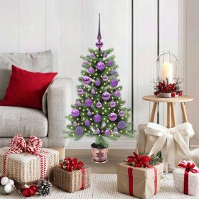Árbol de Navidad con 150 LED con soporte Verde 90 cm PE