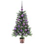 Árbol de Navidad con 150 LED con soporte Verde 90 cm PE