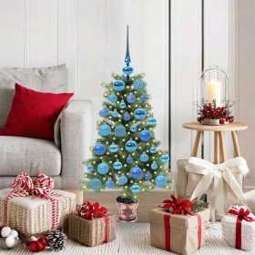 Árbol de Navidad con 150 LED con soporte Verde 90 cm PE