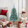 Árbol de Navidad con 150 LED con soporte Verde 90 cm PE