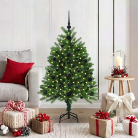 Árbol de Navidad con 150 LED con soporte Verde 120 cm PE