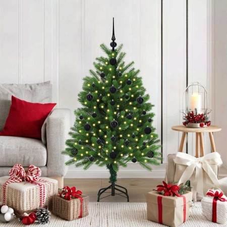 Árbol de Navidad con 150 LED con soporte Verde 120 cm PE