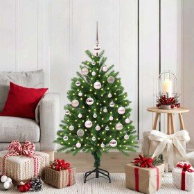 Árbol de Navidad con 150 LED con soporte Verde 120 cm PE