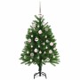 Árbol de Navidad con 150 LED con soporte Verde 120 cm PE
