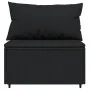 3-piece garden furniture set and black synthetic rattan cushions by vidaXL, Outdoor sofas - Ref: Foro24-319780, Price: 227,32...