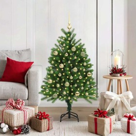 Árbol de Navidad con 150 LED con soporte Verde 120 cm PE