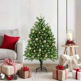Árbol de Navidad con 150 LED con soporte Verde 120 cm PE