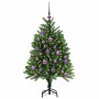 Árbol de Navidad con 150 LED con soporte Verde 120 cm PE