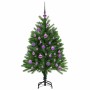 Árbol de Navidad con 150 LED con soporte Verde 120 cm PE