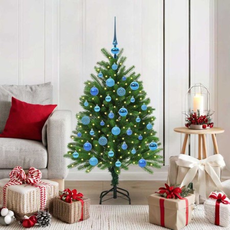 Árbol de Navidad con 150 LED con soporte Verde 120 cm PE