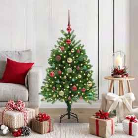Árbol de Navidad con 150 LED con soporte Verde 120 cm PE