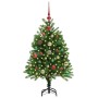 Árbol de Navidad con 150 LED con soporte Verde 120 cm PE