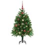 Árbol de Navidad con 150 LED con soporte Verde 120 cm PE