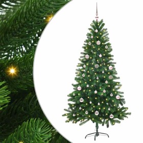 Árbol de Navidad con 150 LED con soporte Verde 150 cm PE