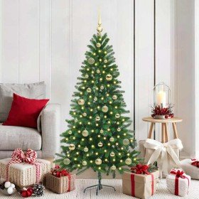 Árbol de Navidad con 150 LED con soporte Verde 150 cm PE