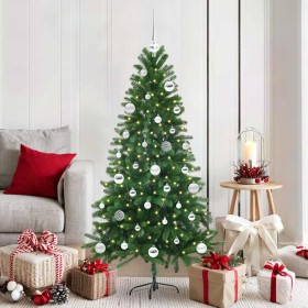 Árbol de Navidad con 150 LED con soporte Verde 150 cm PE