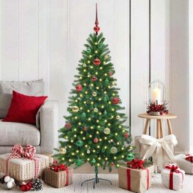 Árbol de Navidad con 150 LED con soporte Verde 150 cm PE