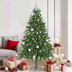 Árbol de Navidad con 300 LED con soporte Verde 180 cm PE