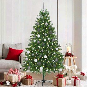 Árbol de Navidad con 300 LED con soporte Verde 180 cm PE