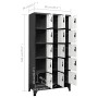 Anthracite gray and white steel locker 90x40x180 cm by vidaXL, Lockers and storage cabinets - Ref: Foro24-339824, Price: 321,...